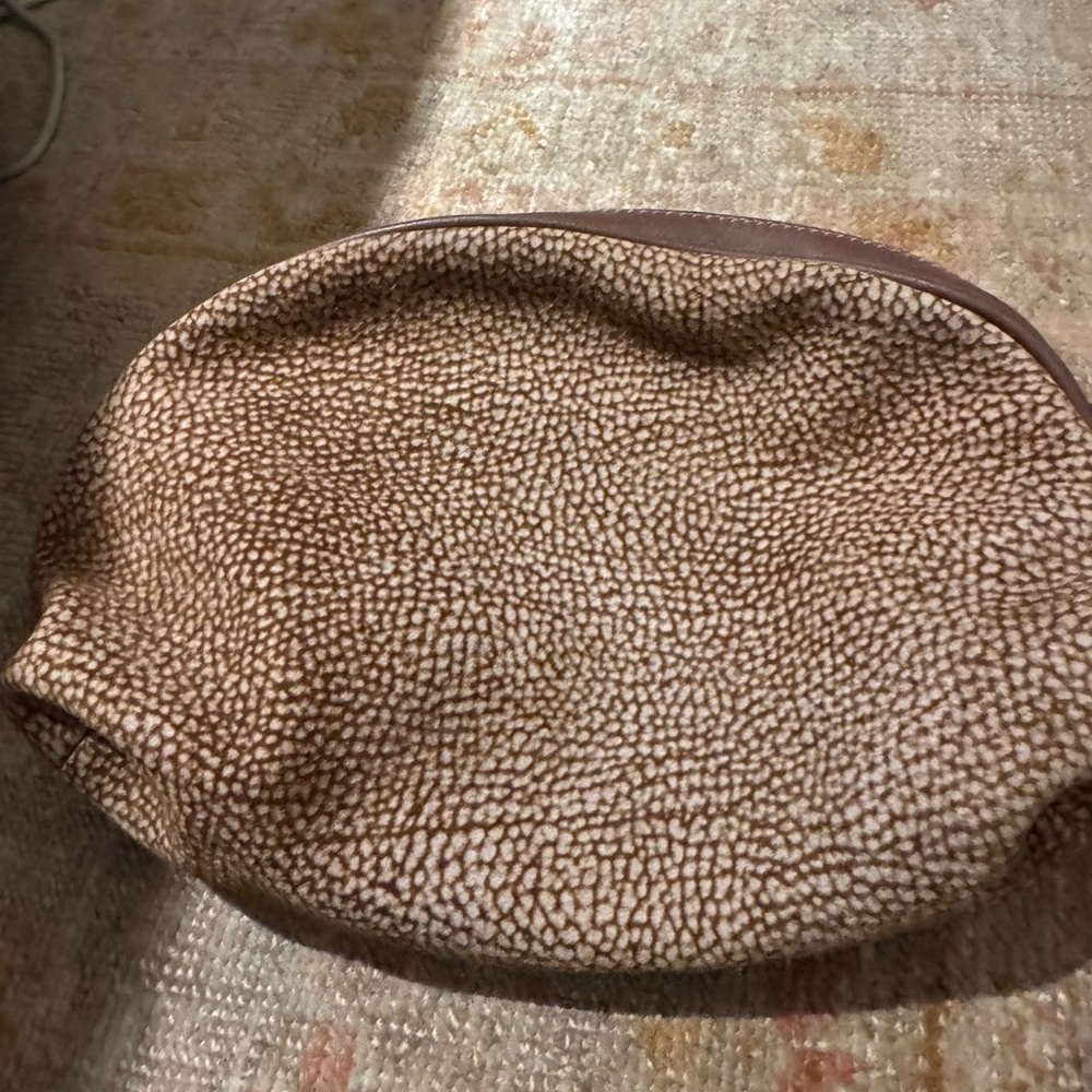 Borbonese Pouch Set Flying Pattern Beige Suede X … - image 2